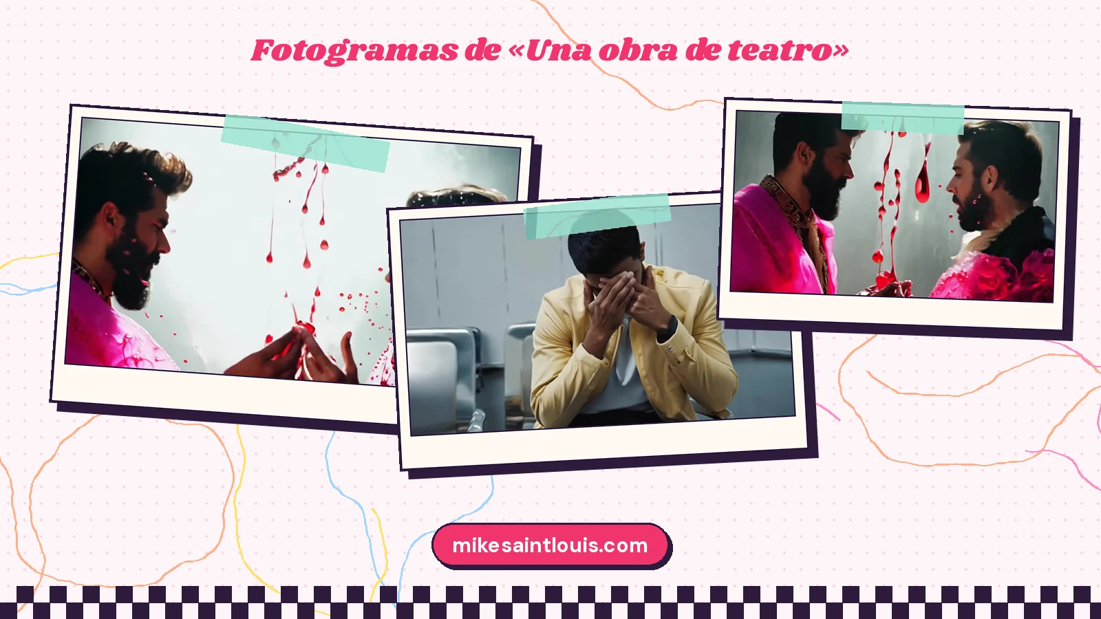 Fotogramas del videoclip oficial de «Una obra de teatro», de Mike Sain't Louis