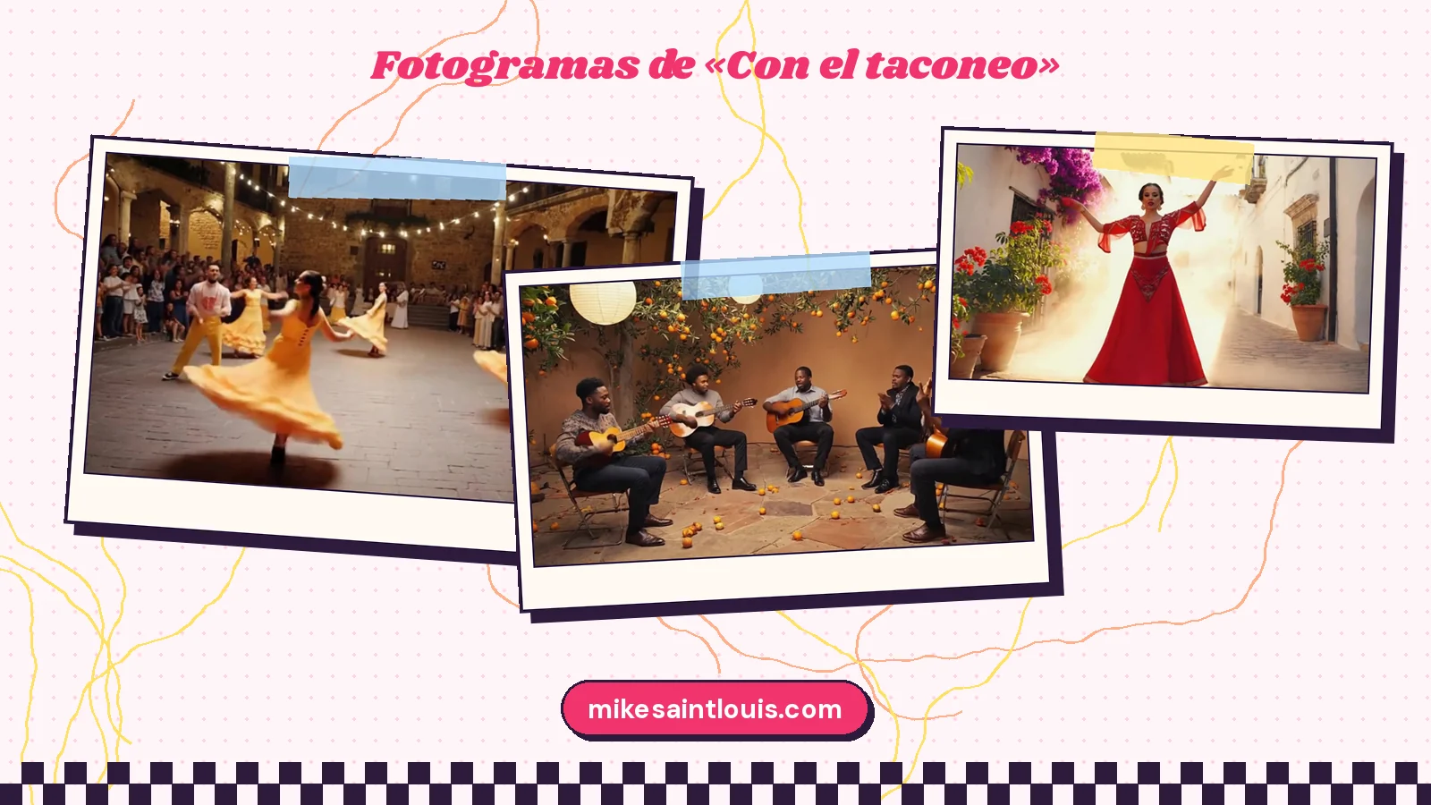 Fotogramas del videoclip oficial de «Con el taconeo», de Mike Sain't Louis