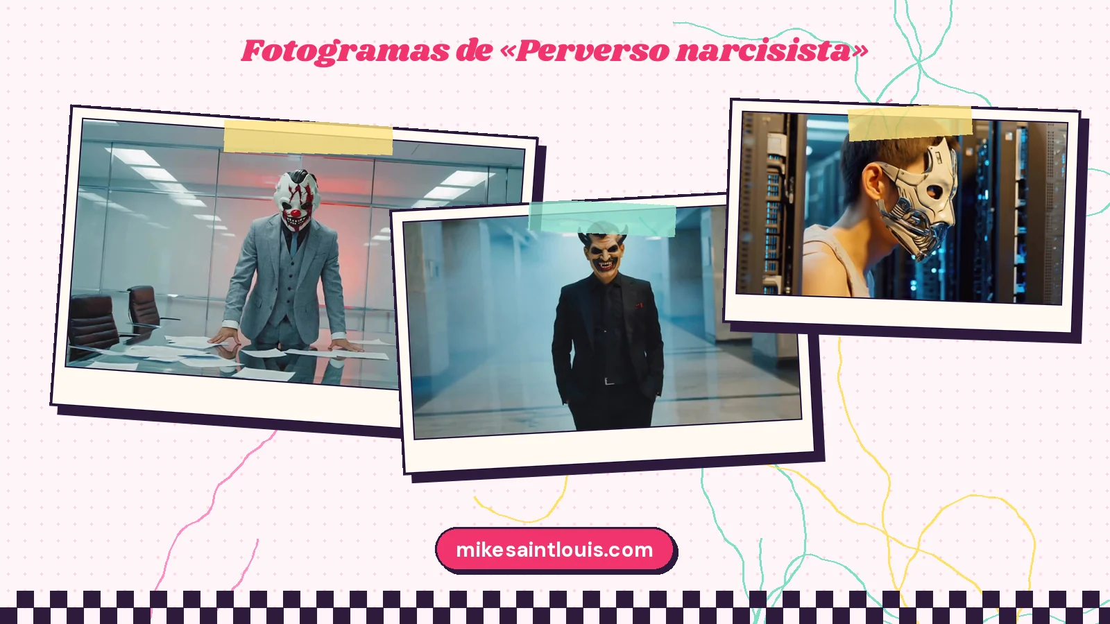 Fotogramas del videoclip oficial de «Perverso narcisista», de Mike Sain't Louis