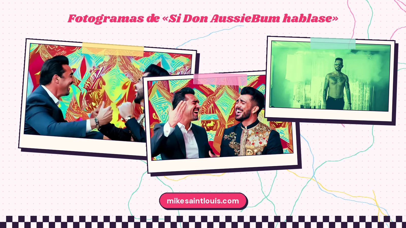 Stills from the official music video for «Si Don AussieBum hablase» by Mike Sain't Louis
