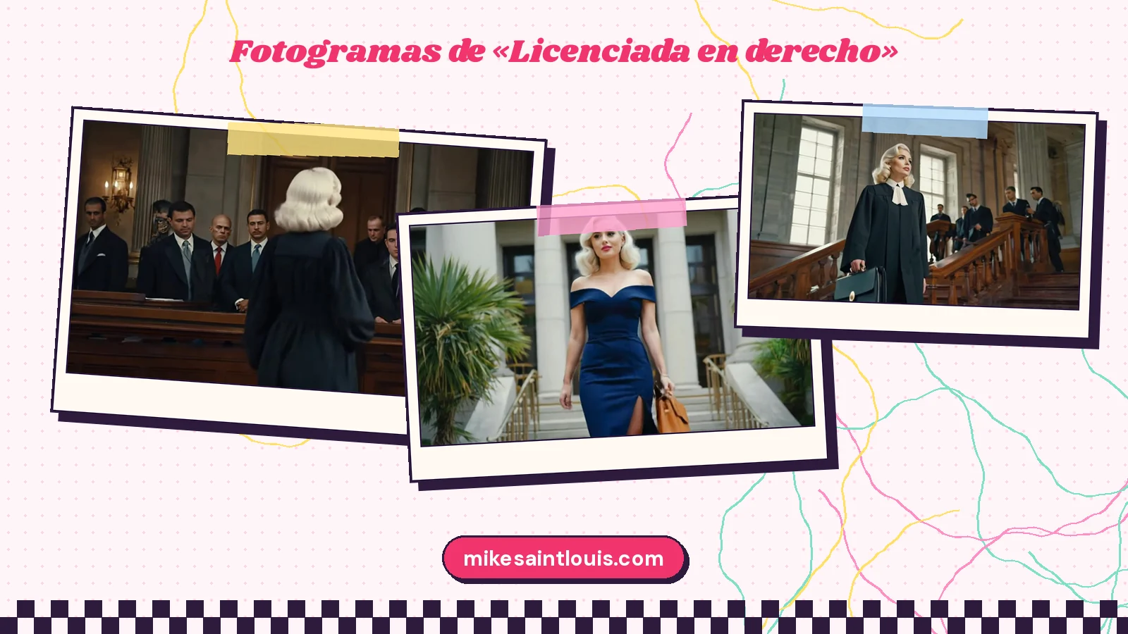 Fotogramas del videoclip oficial de «Licenciada en derecho», de Mike Sain't Louis