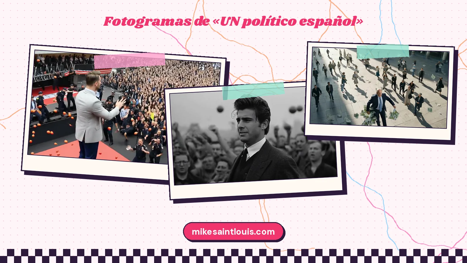 Fotogramas del videoclip oficial de «UN político español», de Mike Sain't Louis