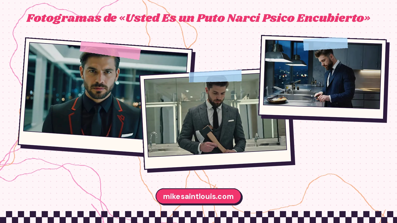 Fotogramas del videoclip oficial de «Usted Es un Puto Narci Psico Encubierto», de Mike Sain't Louis