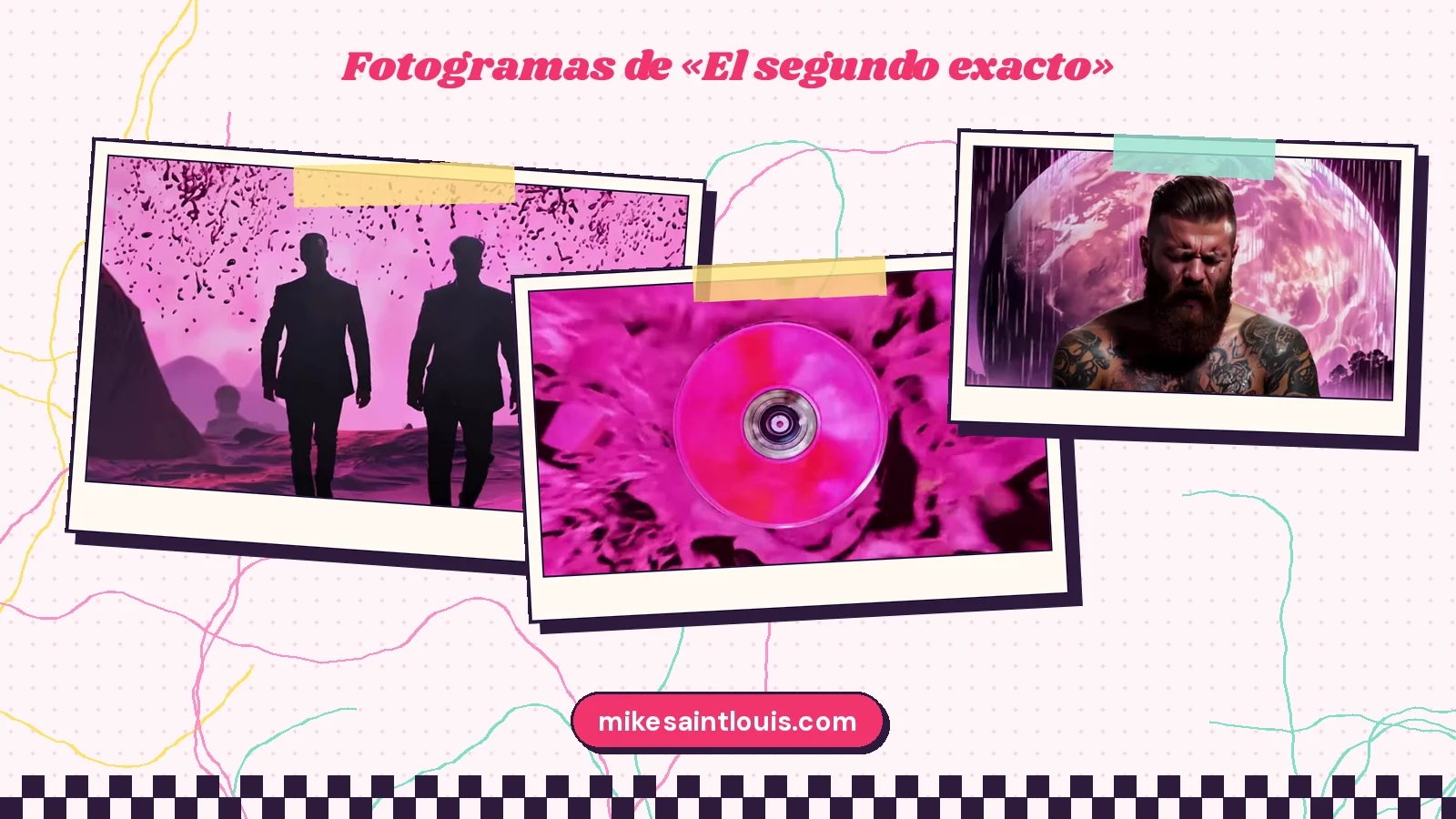 Stills from the official music video for «El segundo exacto» by Mike Sain't Louis