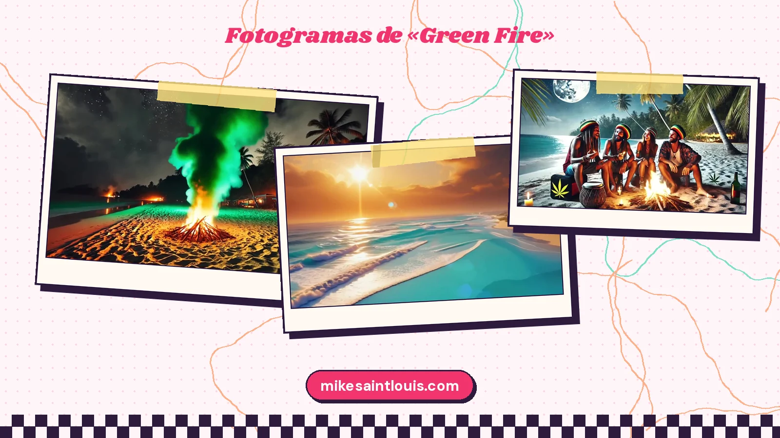 Fotogramas del videoclip oficial de «Green Fire», de Mike Sain't Louis