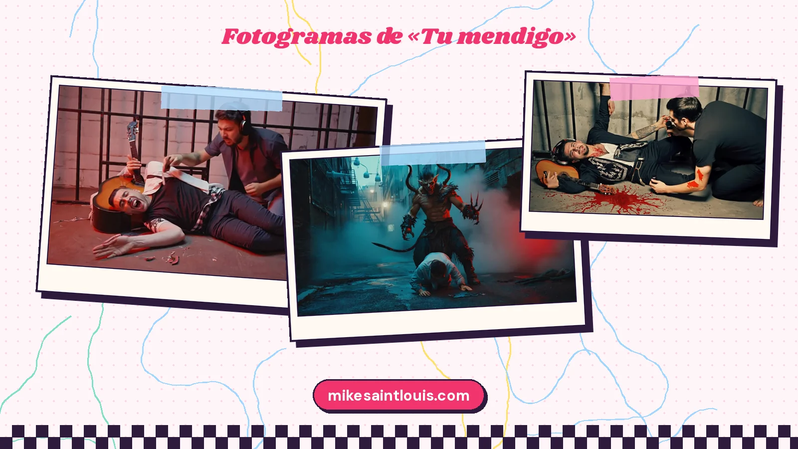 Fotogramas del videoclip oficial de «Tu mendigo», de Mike Sain't Louis