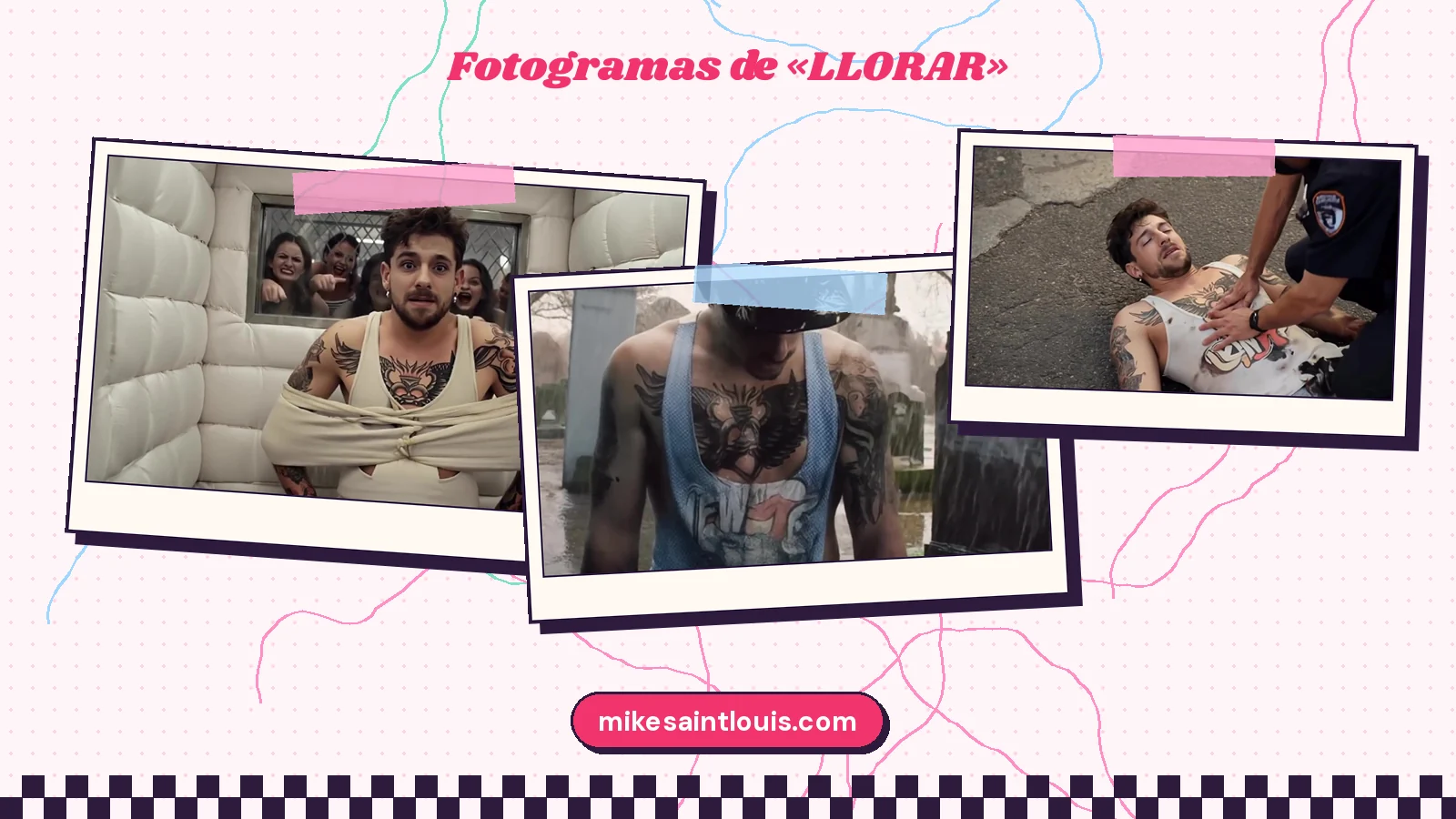 More stills from the official music video for «LLORAR» by Mike Sain't Louis