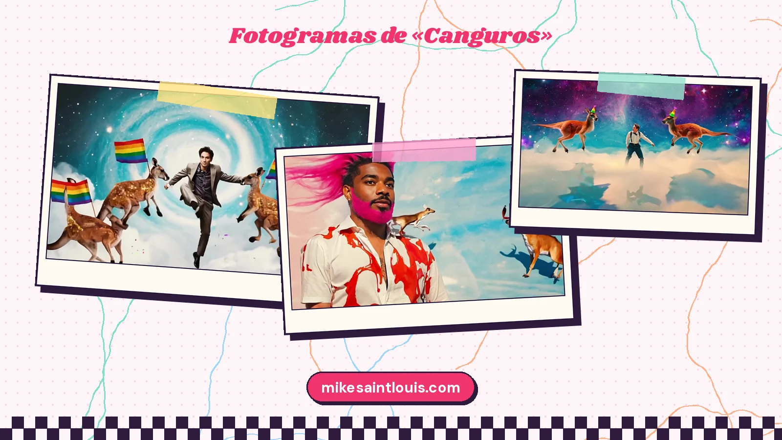Stills from the official music video for «Canguros» by Mike Sain't Louis