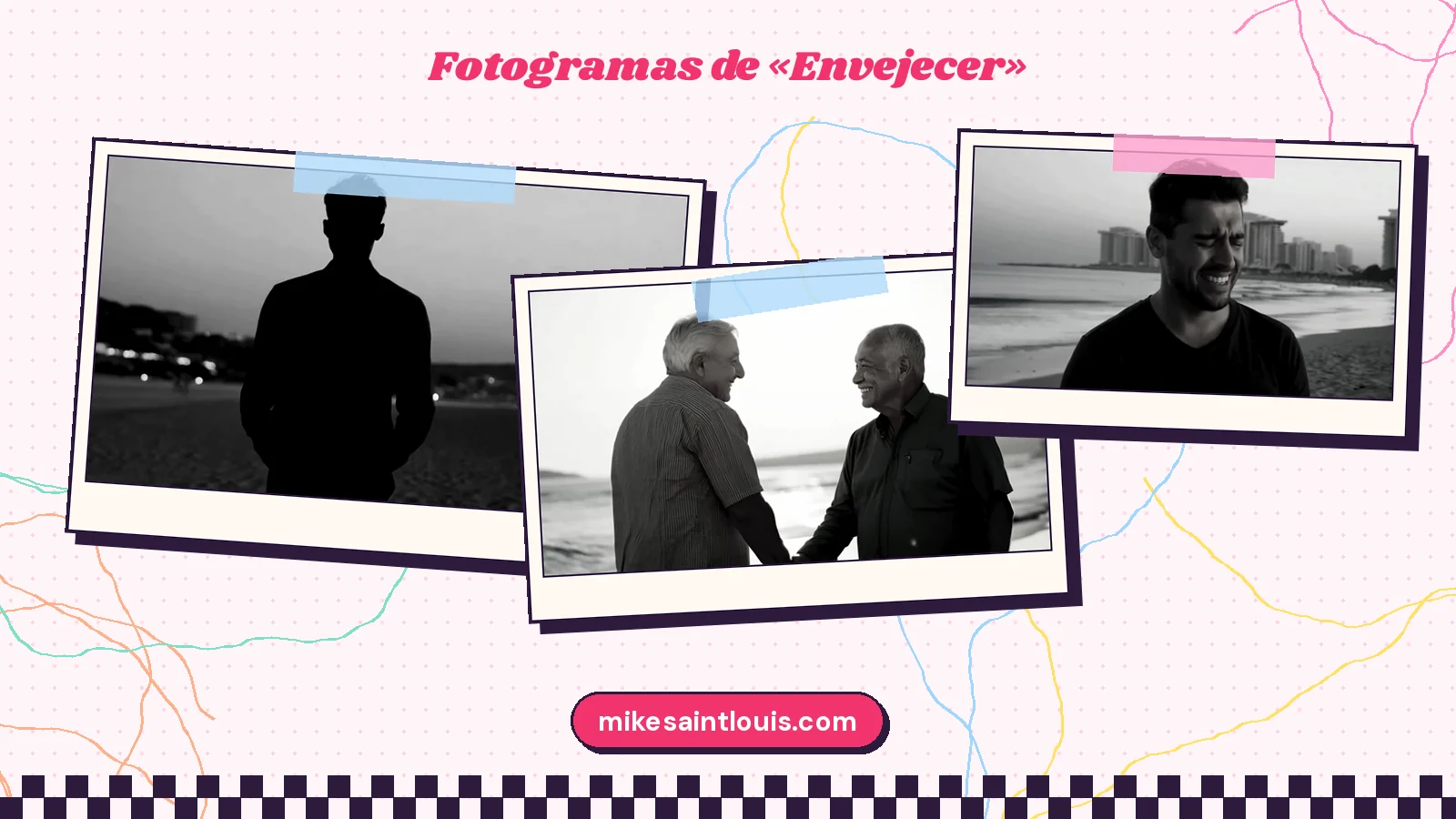 Fotogramas del videoclip oficial de «Envejecer», de Mike Sain't Louis