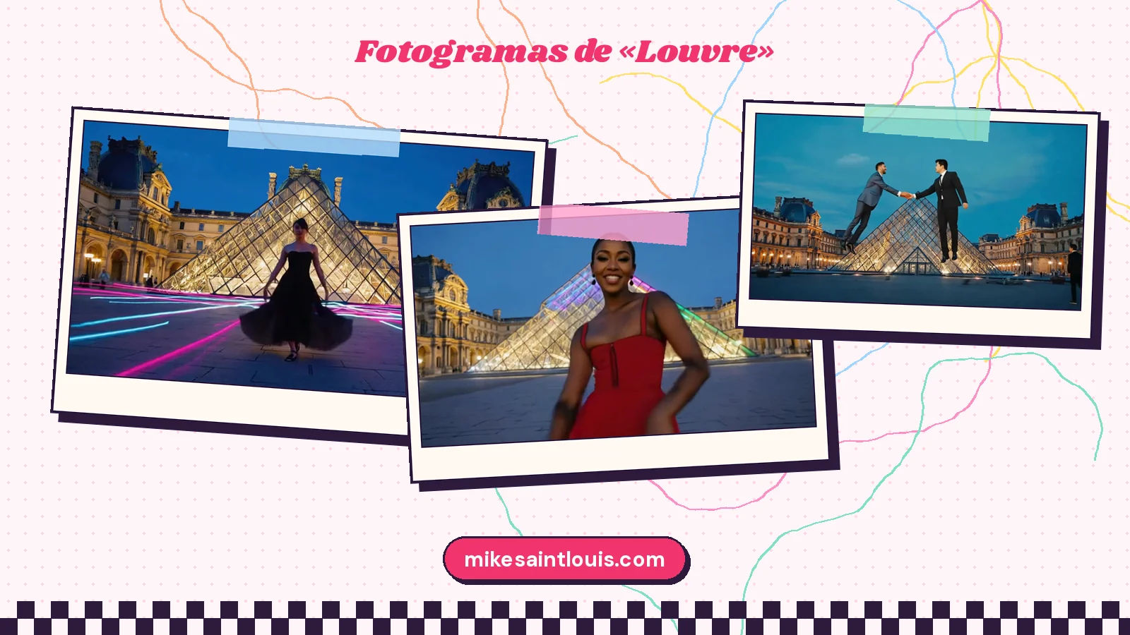 Fotogramas del videoclip oficial de «Louvre», de Mike Sain't Louis