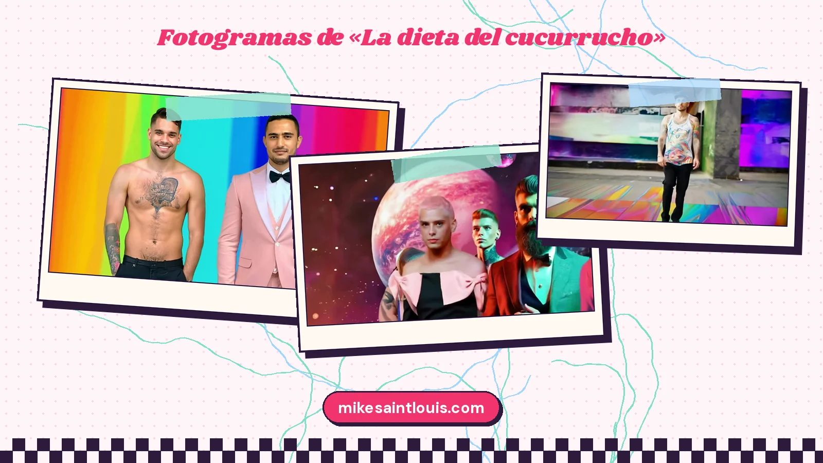 Fotogramas del videoclip oficial de «La dieta del cucurrucho», de Mike Sain't Louis
