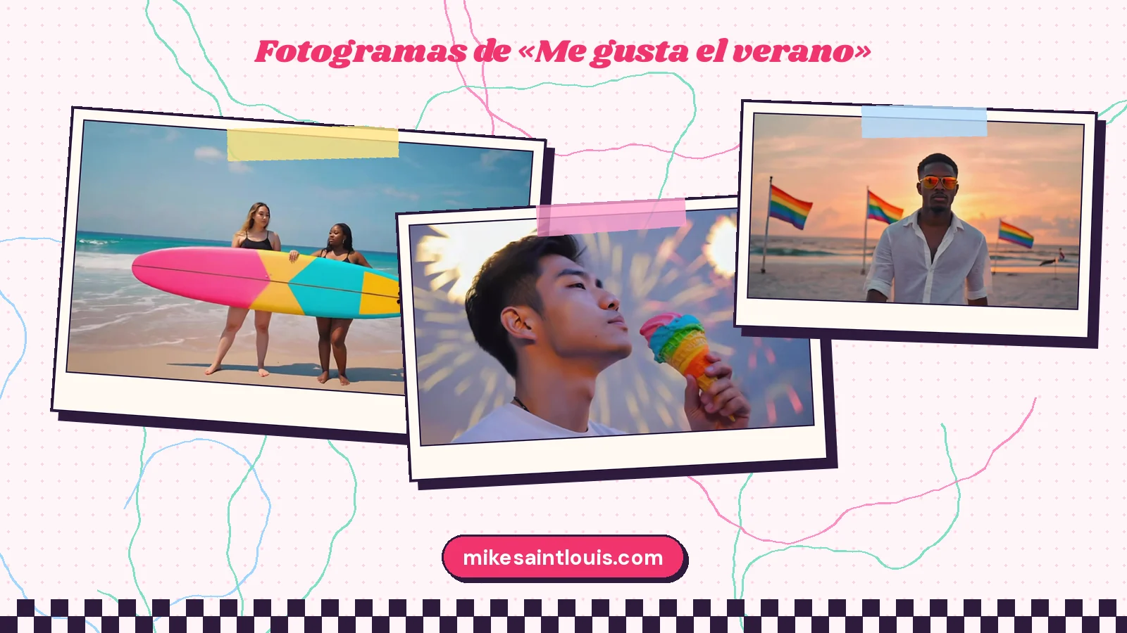 Fotogramas del videoclip oficial de «Me gusta el verano», de Mike Sain't Louis