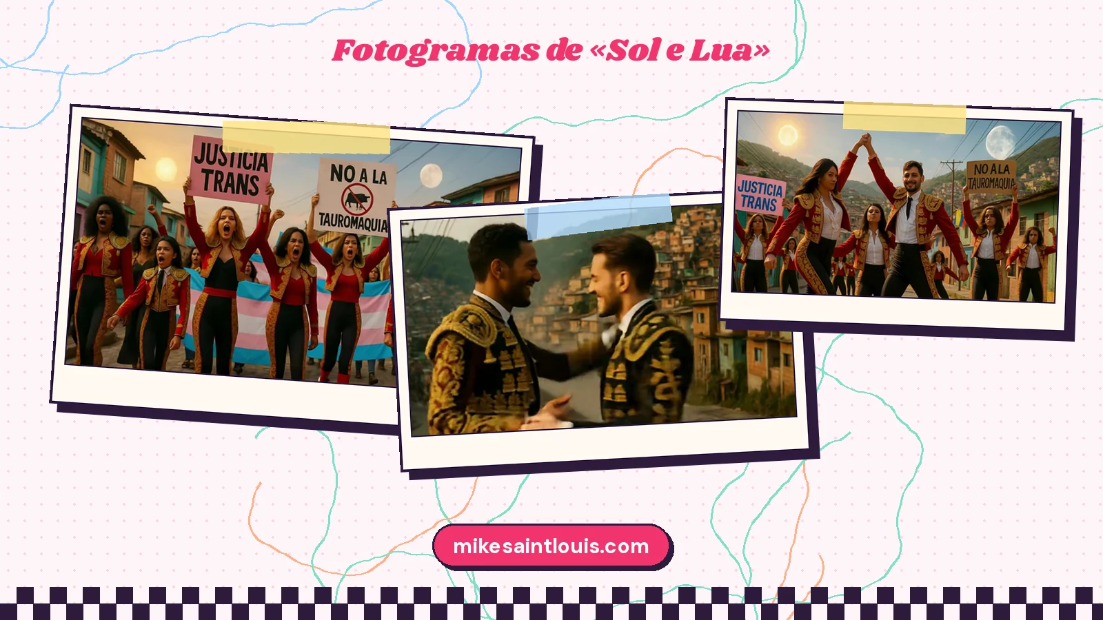 Fotogramas del videoclip oficial de «Sol e Lua», de Mike Sain't Louis