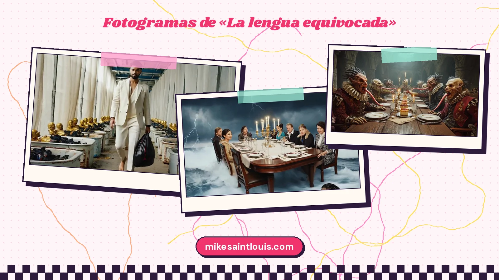 Fotogramas del videoclip oficial de «La lengua equivocada», de Mike Sain't Louis