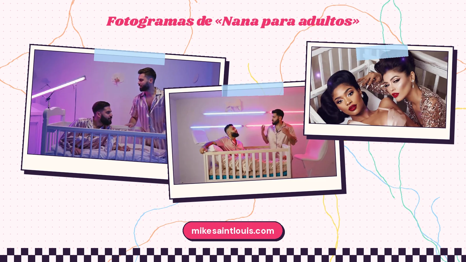 Fotogramas del videoclip oficial de «Nana para adultos», de Mike Sain't Louis