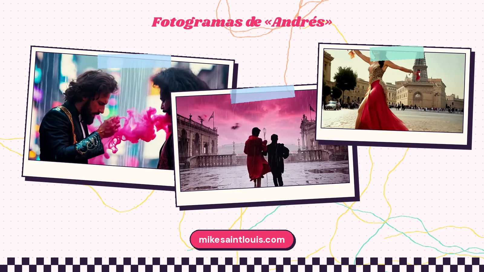 Fotogramas del videoclip oficial de «Andrés», de Mike Sain't Louis