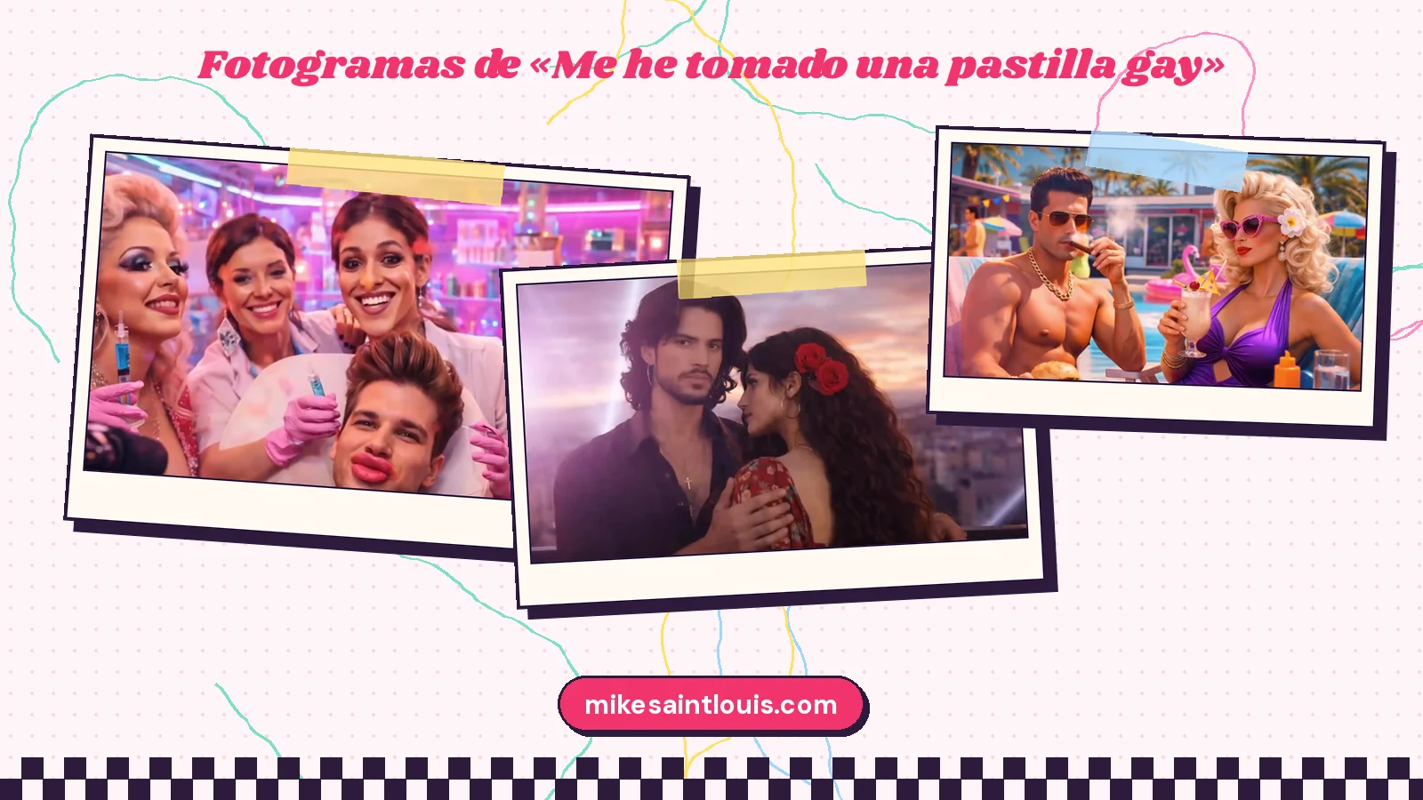 Fotogramas del videoclip oficial de «Me he tomado una pastilla gay», de Mike Sain't Louis