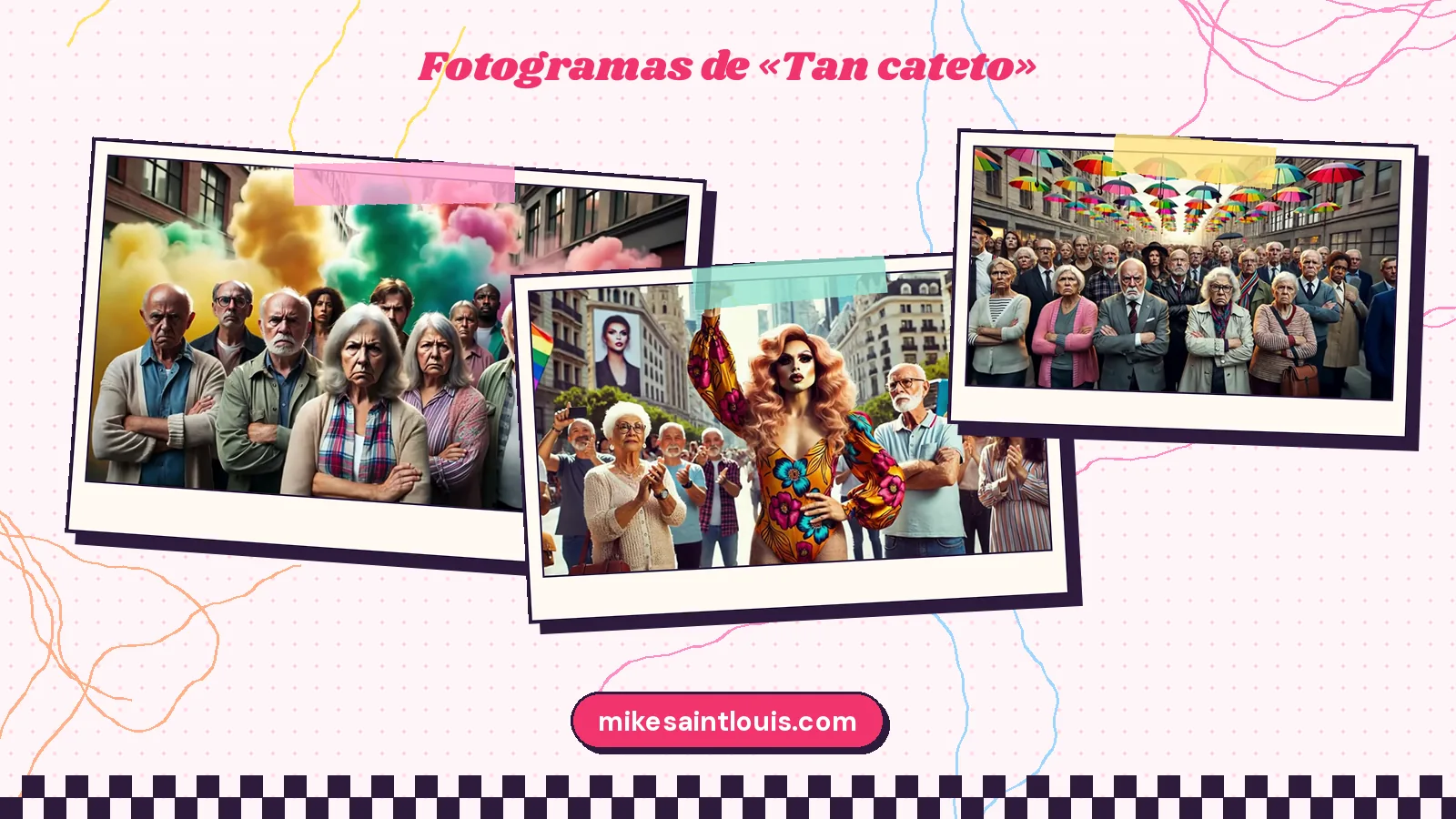 Fotogramas del videoclip oficial de «Tan cateto», de Mike Sain't Louis