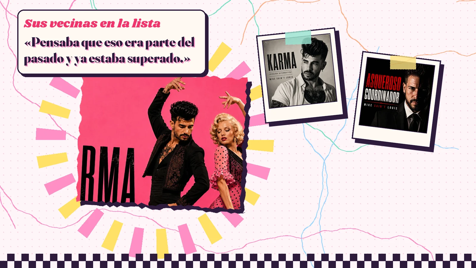 Collage con un detalle de la carátula de «Karma» y las carátulas de «Karma (Versión Alternativa)», «Asqueroso Coordinador»
