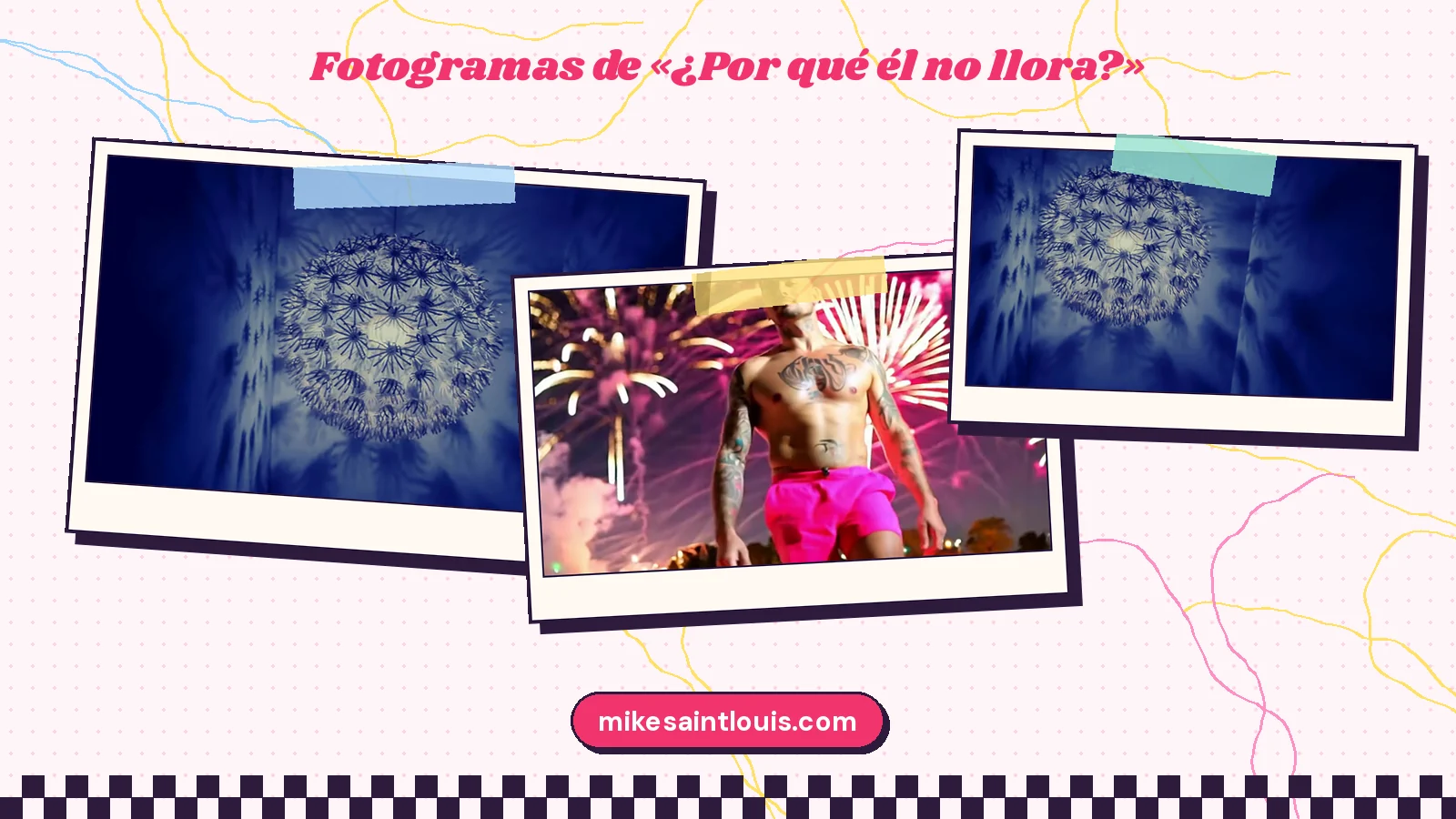 Stills from the official music video for «¿Por qué él no llora?» by Mike Sain't Louis