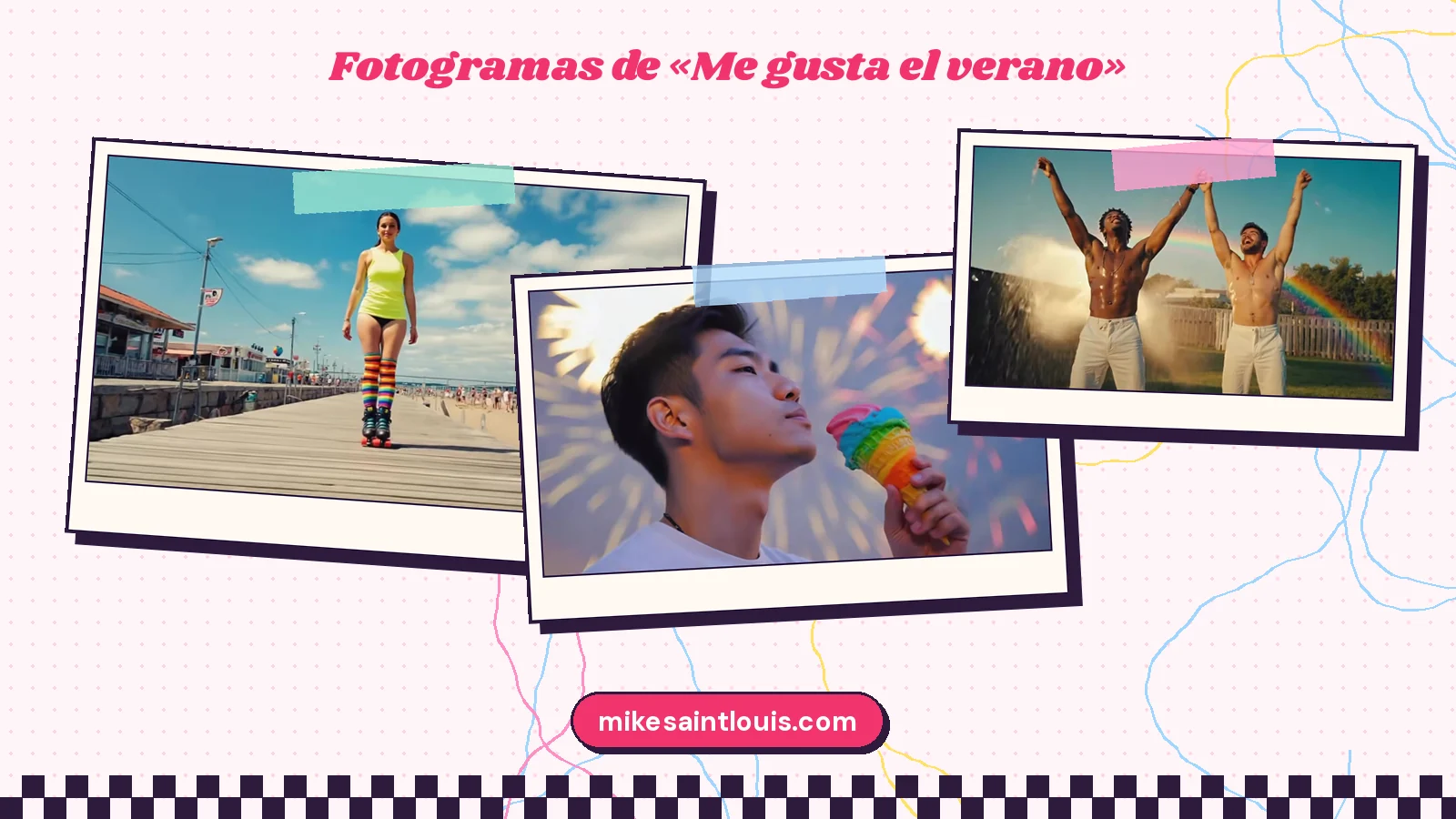 Fotogramas del videoclip oficial de «Me gusta el verano», de Mike Sain't Louis