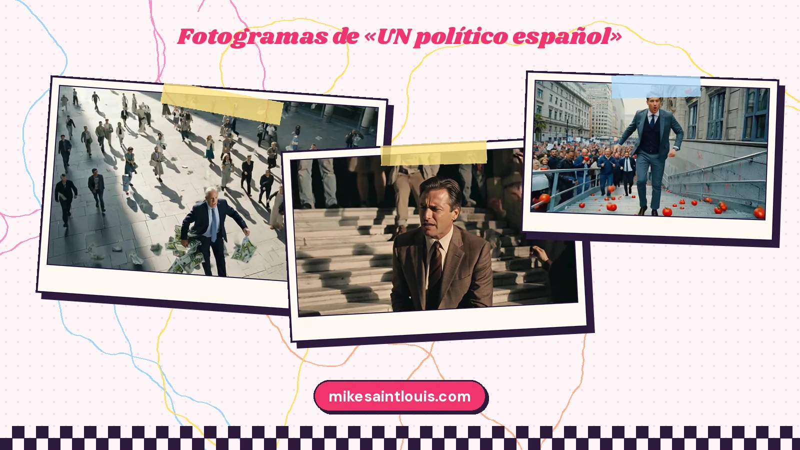 Fotogramas del videoclip oficial de «UN político español», de Mike Sain't Louis