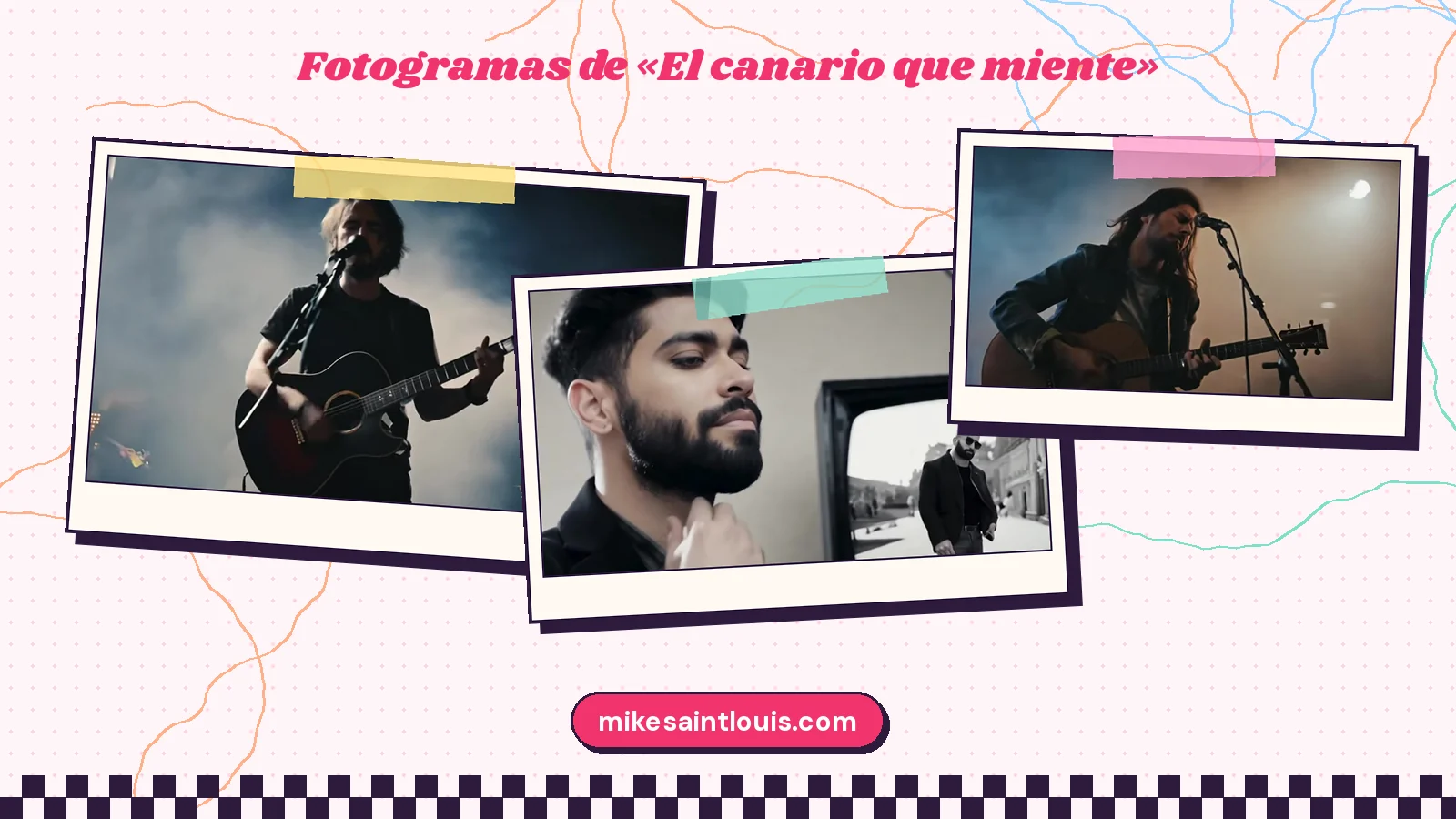 Fotogramas del videoclip oficial de «El canario que miente», de Mike Sain't Louis