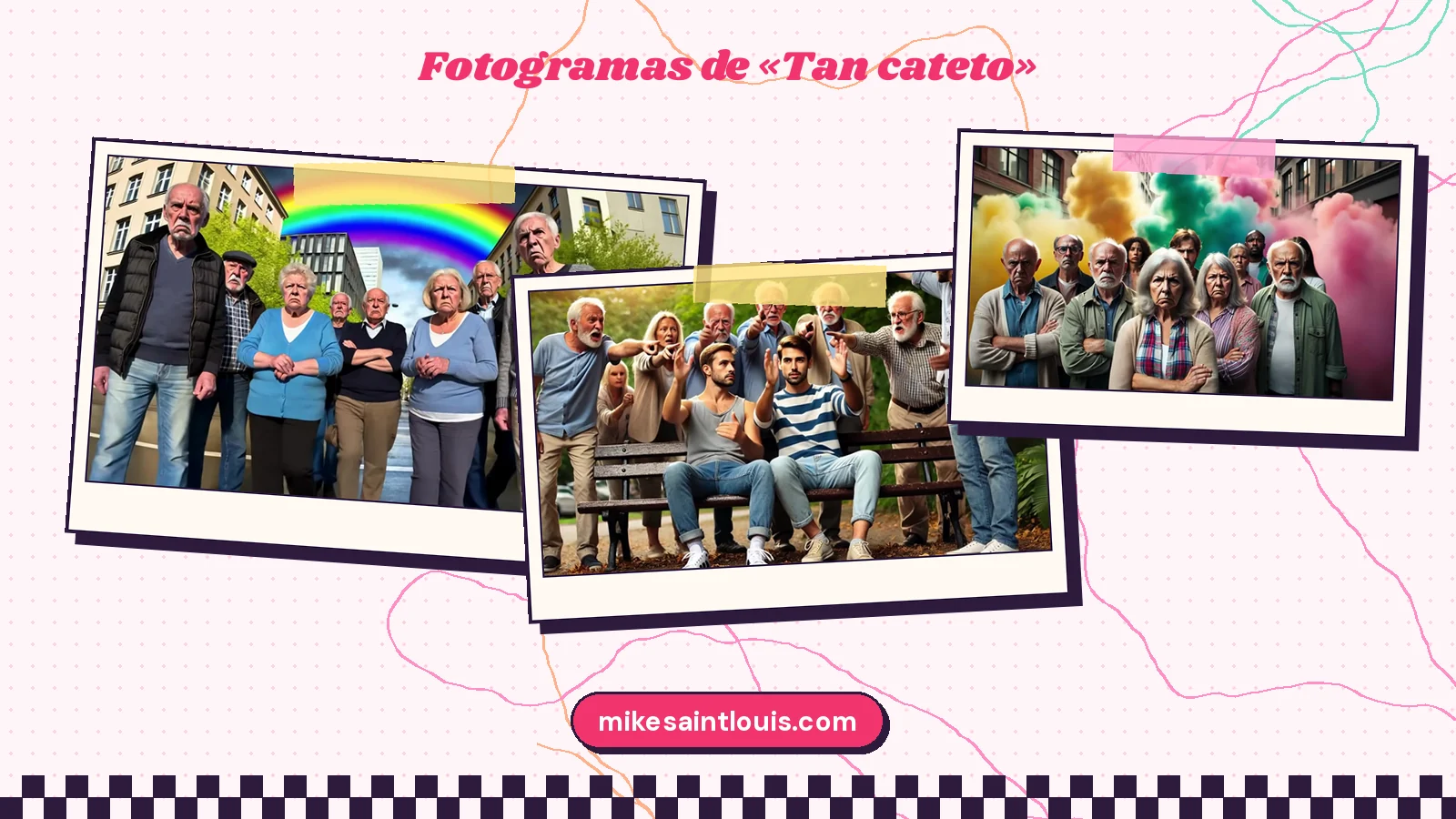 Fotogramas del videoclip oficial de «Tan cateto», de Mike Sain't Louis