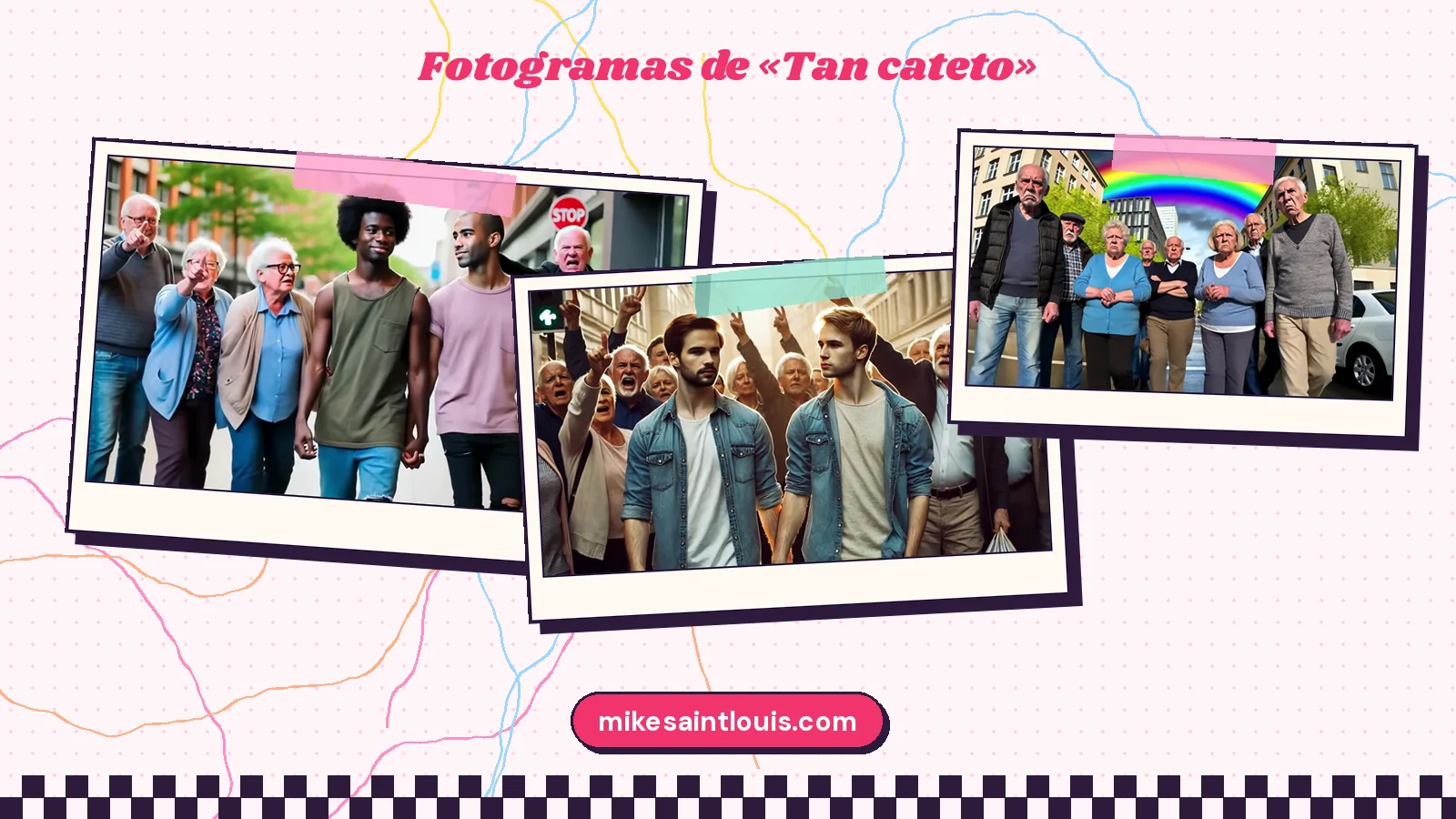 Fotogramas del videoclip oficial de «Tan cateto», de Mike Sain't Louis