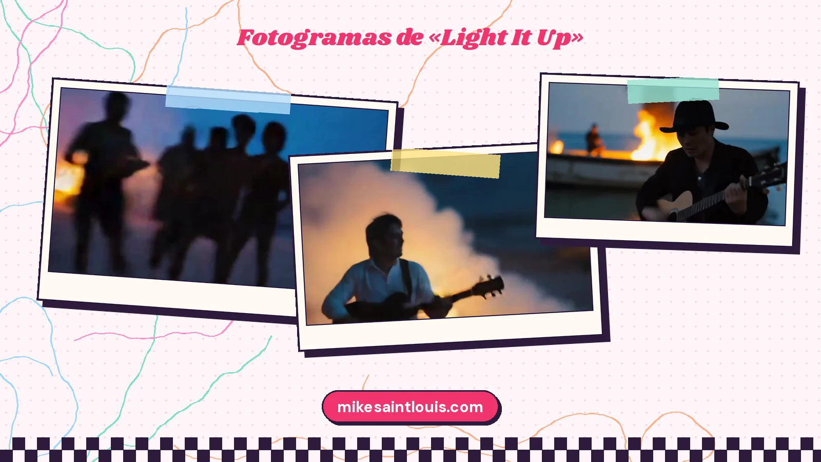 Fotogramas del videoclip oficial de «Light It Up», de Mike Sain't Louis