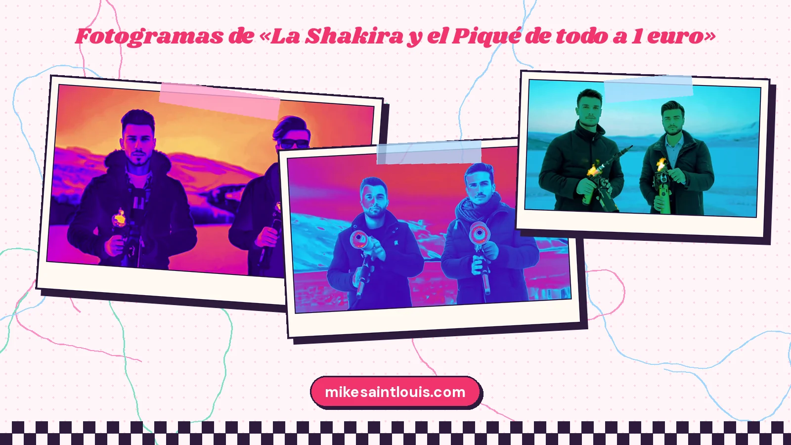 Fotogramas del videoclip oficial de «La Shakira y el Piqué de todo a 1 euro», de Mike Sain't Louis