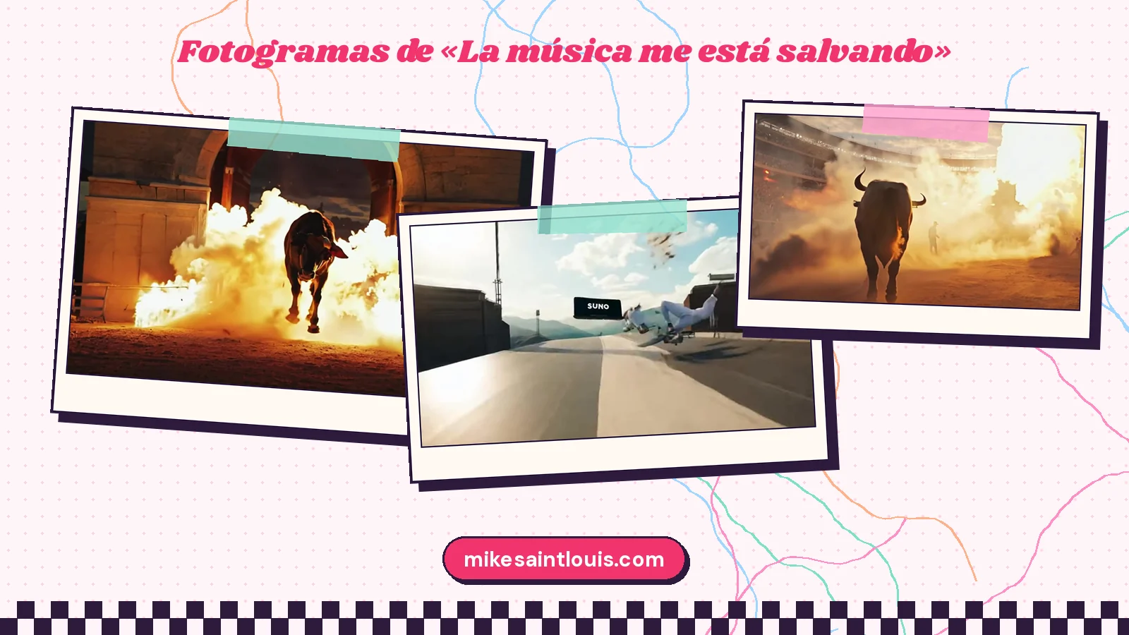 Fotogramas del videoclip oficial de «La música me está salvando», de Mike Sain't Louis