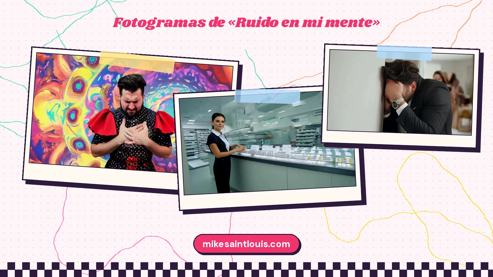 Fotogramas del videoclip oficial de «Ruido en mi mente», de Mike Sain't Louis