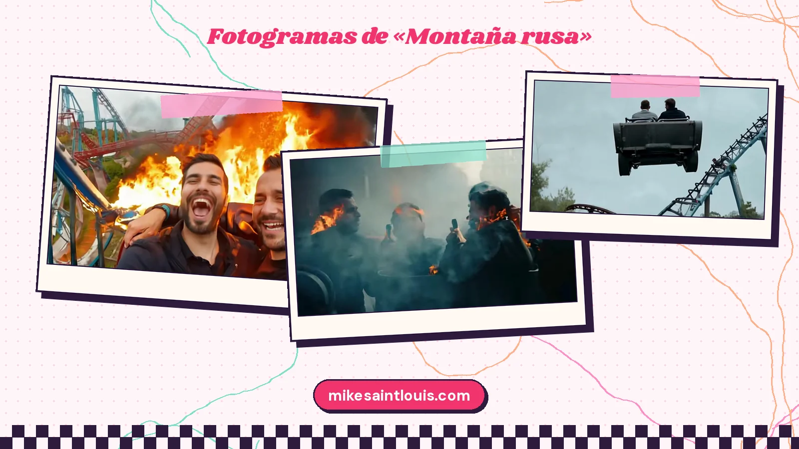 Fotogramas del videoclip oficial de «Montaña rusa», de Mike Sain't Louis