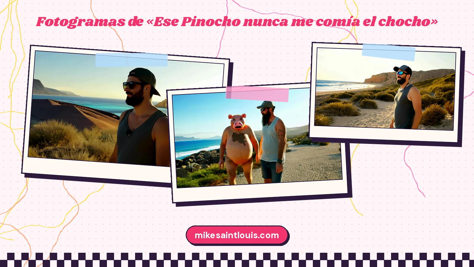 Stills from the official music video for «Ese Pinocho nunca me comía el chocho» by Mike Sain't Louis