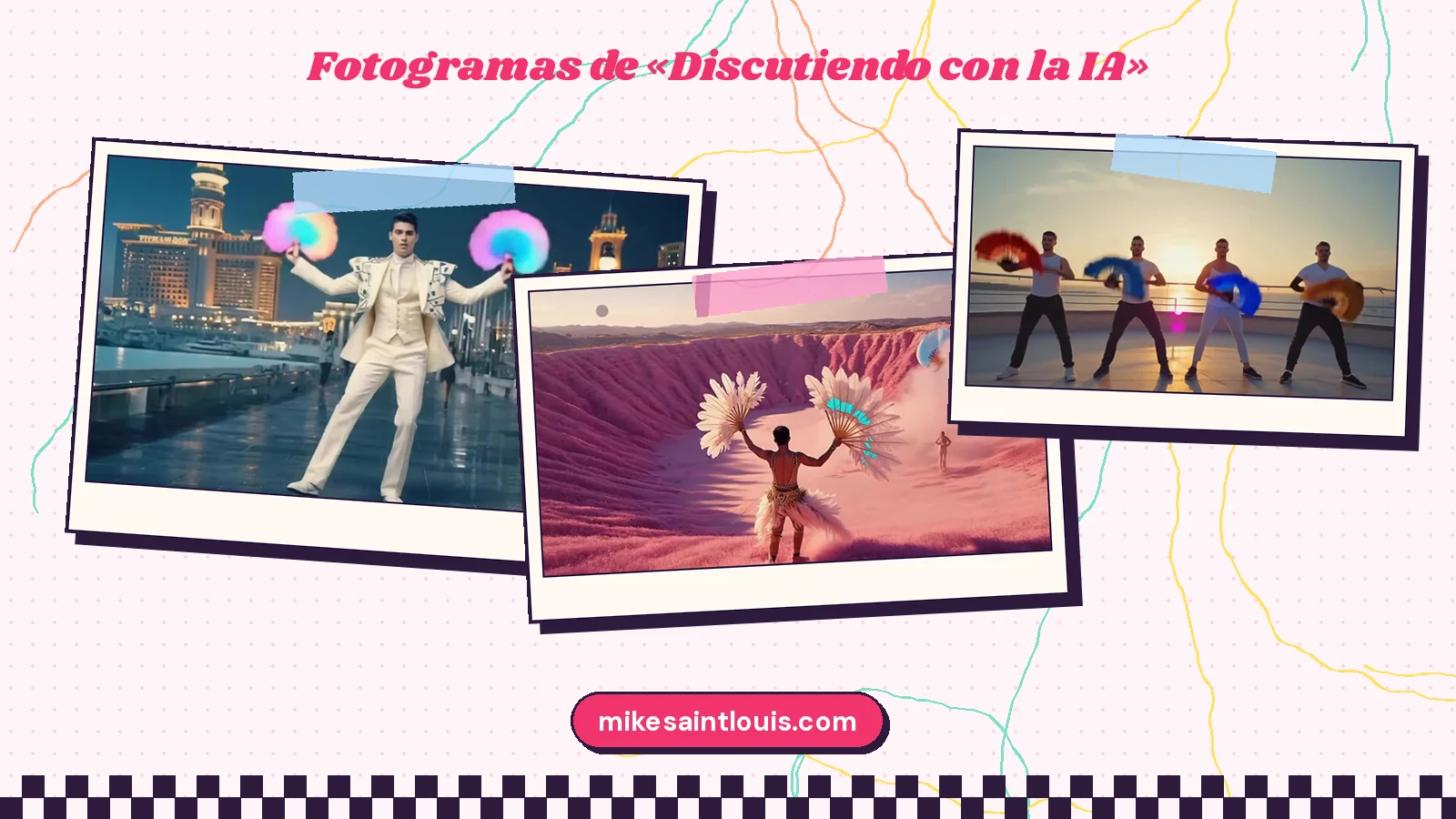 Fotogramas del videoclip oficial de «Discutiendo con la IA», de Mike Sain't Louis