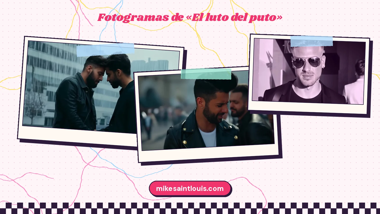 Fotogramas del videoclip oficial de «El luto del puto», de Mike Sain't Louis
