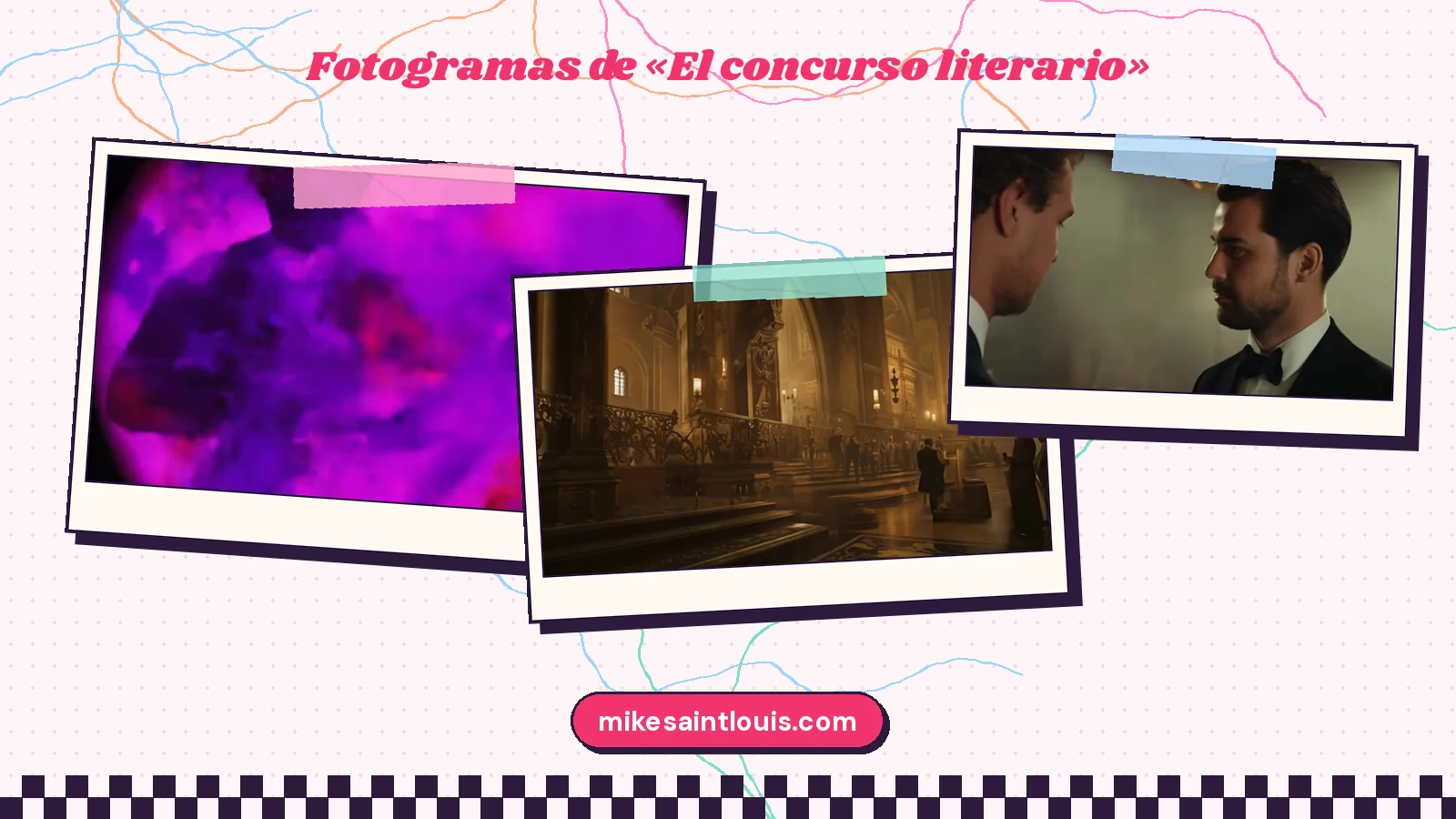 Fotogramas del videoclip oficial de «El concurso literario», de Mike Sain't Louis