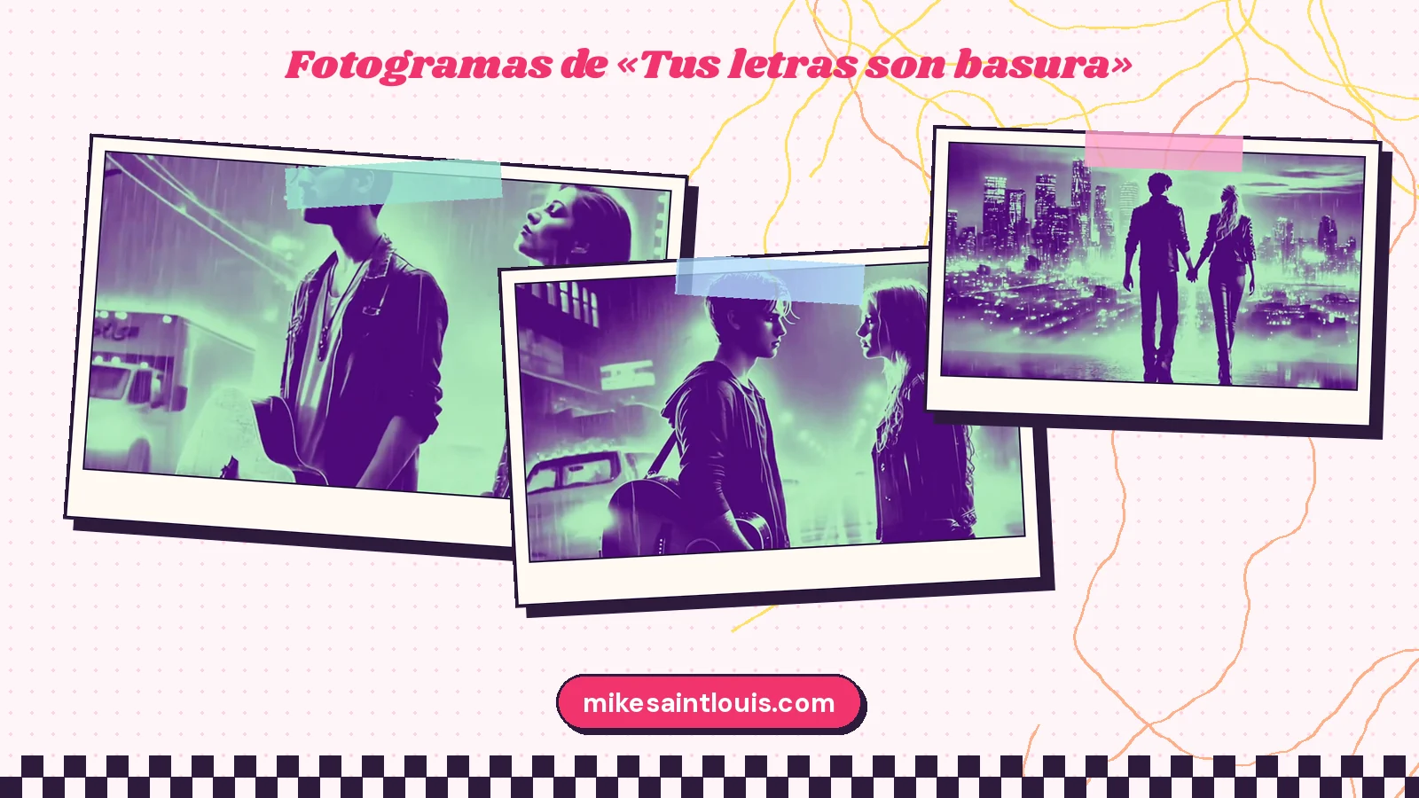 Fotogramas del videoclip oficial de «Tus letras son basura», de Mike Sain't Louis