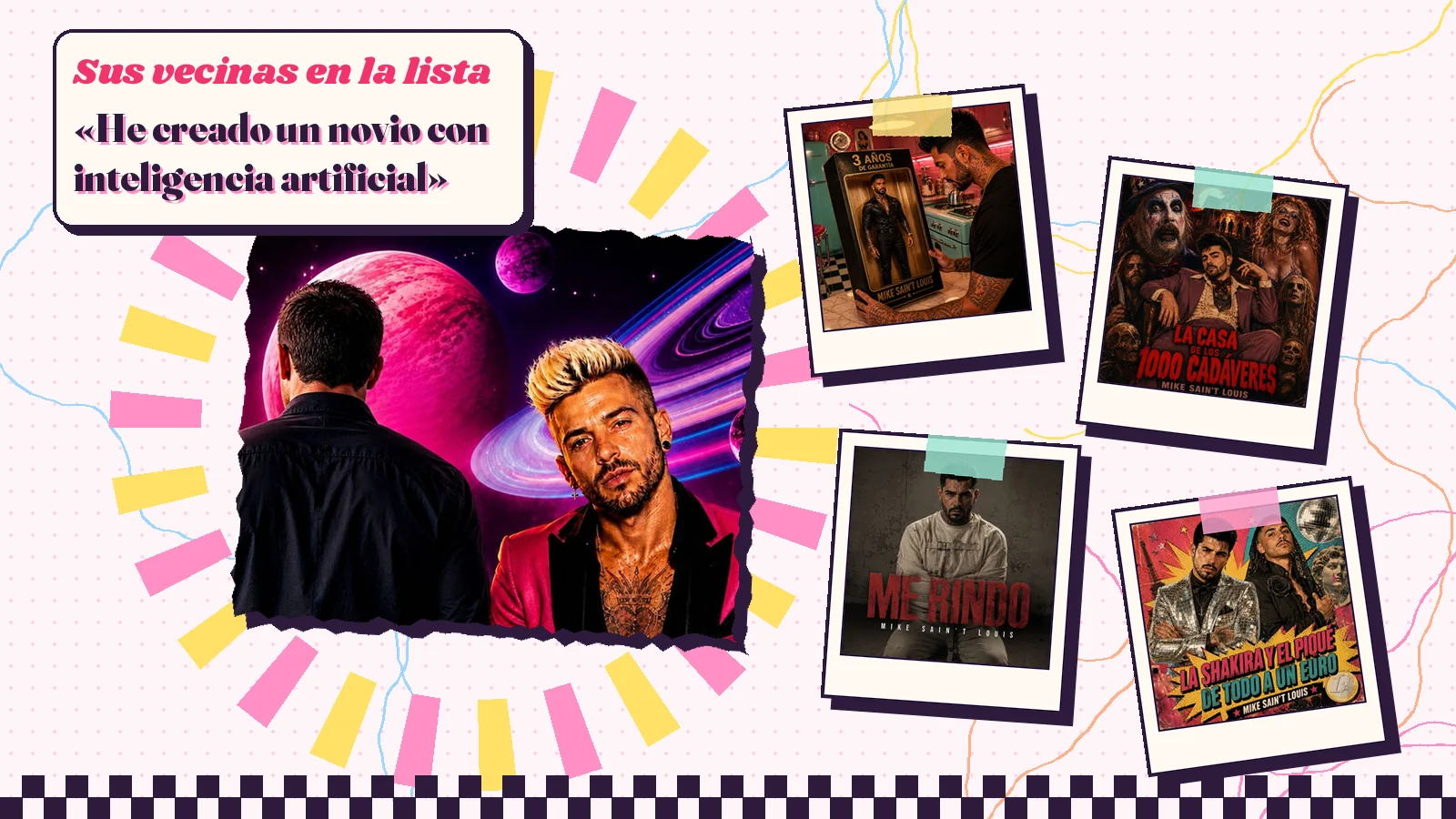 Collage con un detalle de la carátula de «Mejor que Ben Affleck» y las carátulas de «3 años de garantía», «La casa de los mil cadáveres», «Me rindo», «La shakira y el piqué de todo a 1 euro»