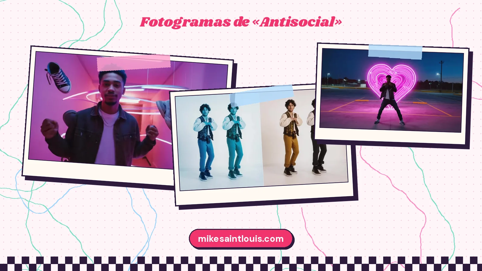 Fotogramas del videoclip oficial de «Antisocial», de Mike Sain't Louis