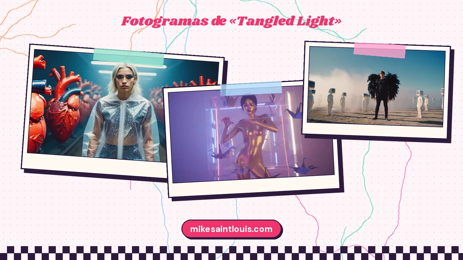 Fotogramas del videoclip oficial de «Tangled Light», de Mike Sain't Louis