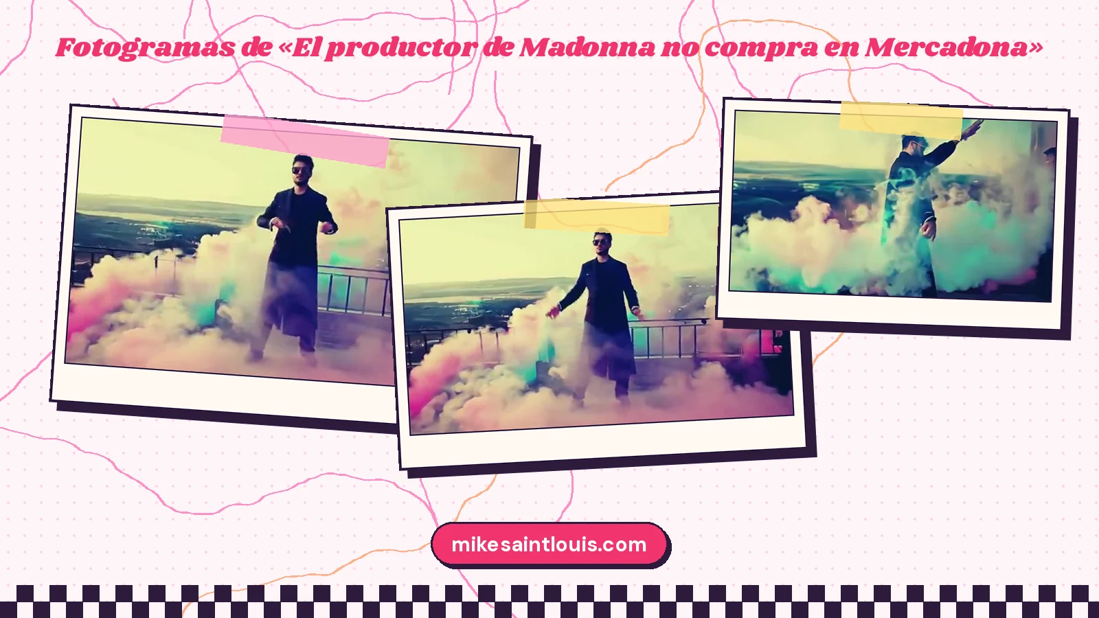 Fotogramas del videoclip oficial de «El productor de Madonna no compra en Mercadona», de Mike Sain't Louis
