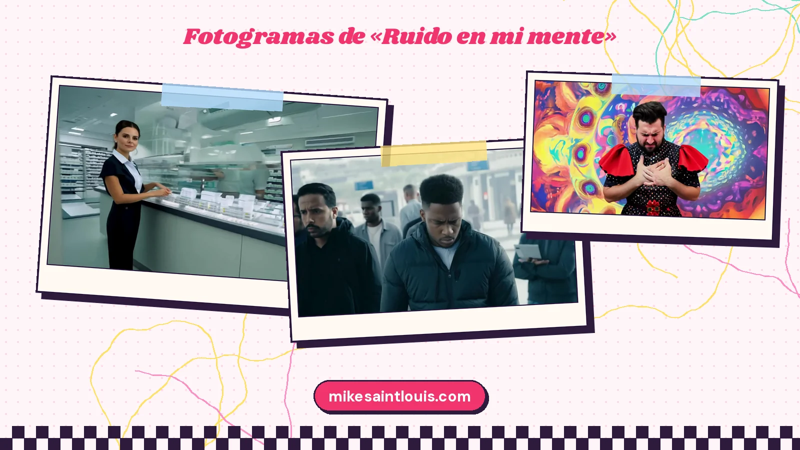 Fotogramas del videoclip oficial de «Ruido en mi mente», de Mike Sain't Louis