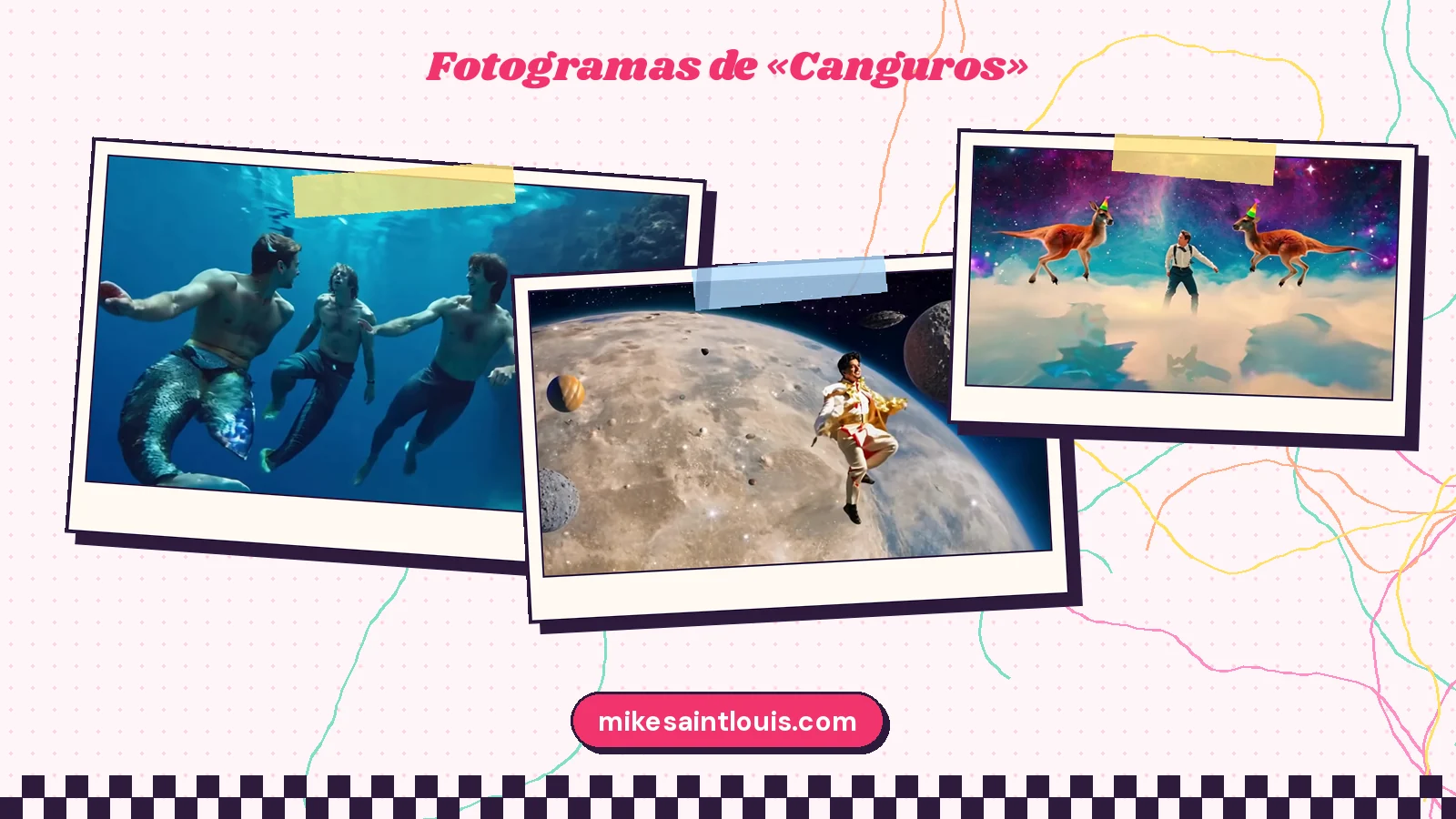 Fotogramas del videoclip oficial de «Canguros», de Mike Sain't Louis