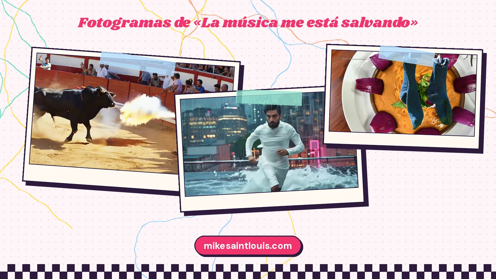 Fotogramas del videoclip oficial de «La música me está salvando», de Mike Sain't Louis