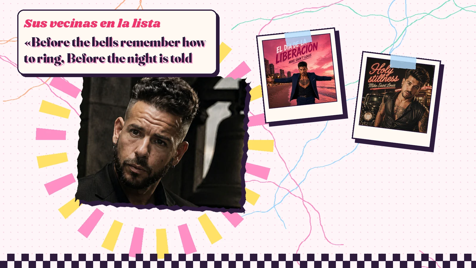 Collage con la carátula de «Before the Bells» junto a las de «El día de la liberación» y «Holy Stillness», dos canciones quietas del tercer disco