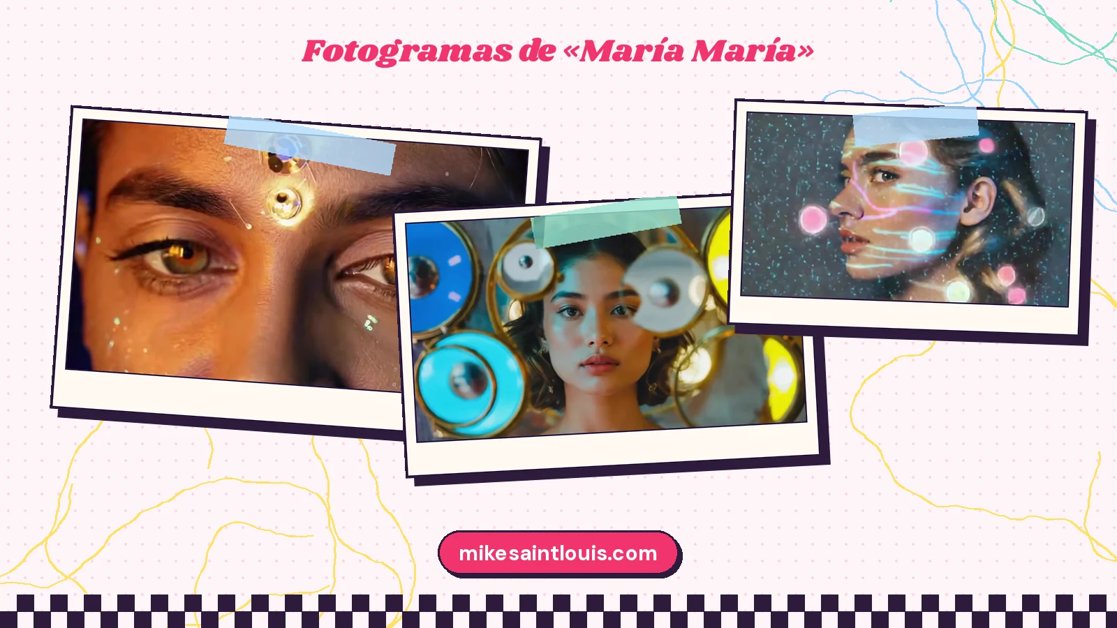 Stills from the official music video for «María María» by Mike Sain't Louis