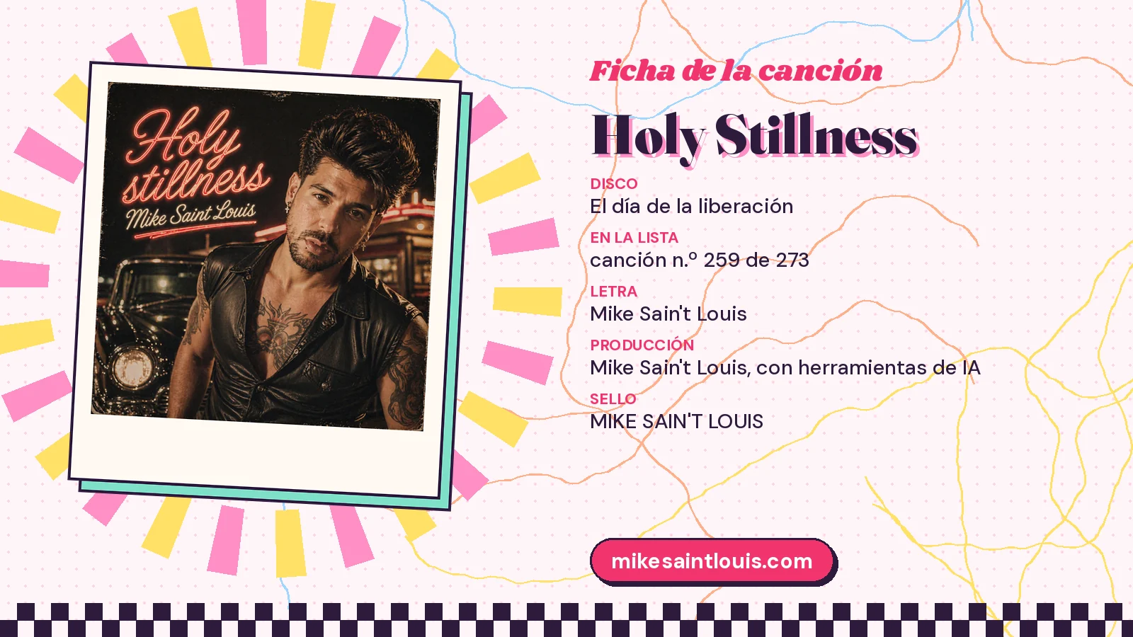 Datos de «Holy Stillness»: puesto 259 de 273 en el catálogo, tercer disco de la trilogía, sello MIKE SAIN'T LOUIS