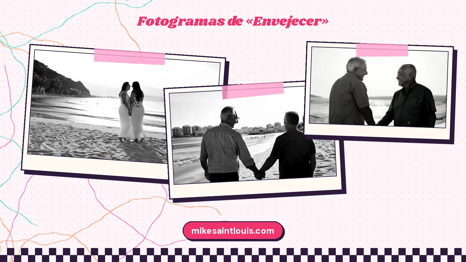 Stills from the official music video for «Envejecer» by Mike Sain't Louis